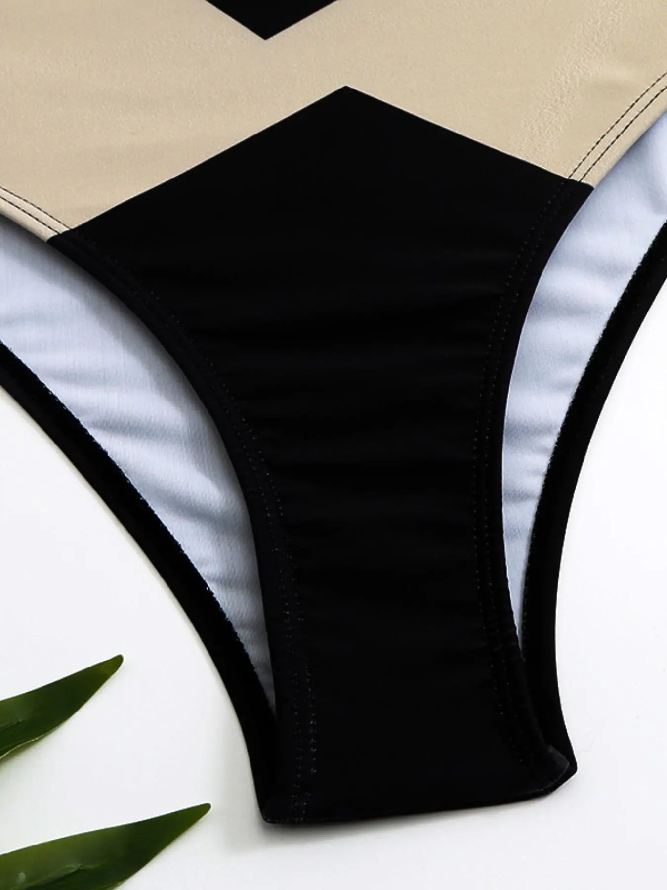 Women'S 2Pcs Colorblock Print Tankini, Summer Clothes Women, Printed Sleeveless round Neck Swim Top & High Cut Swim Bottom Two-Piece Swimsuit, Women'S Swimwear for Summer Beach