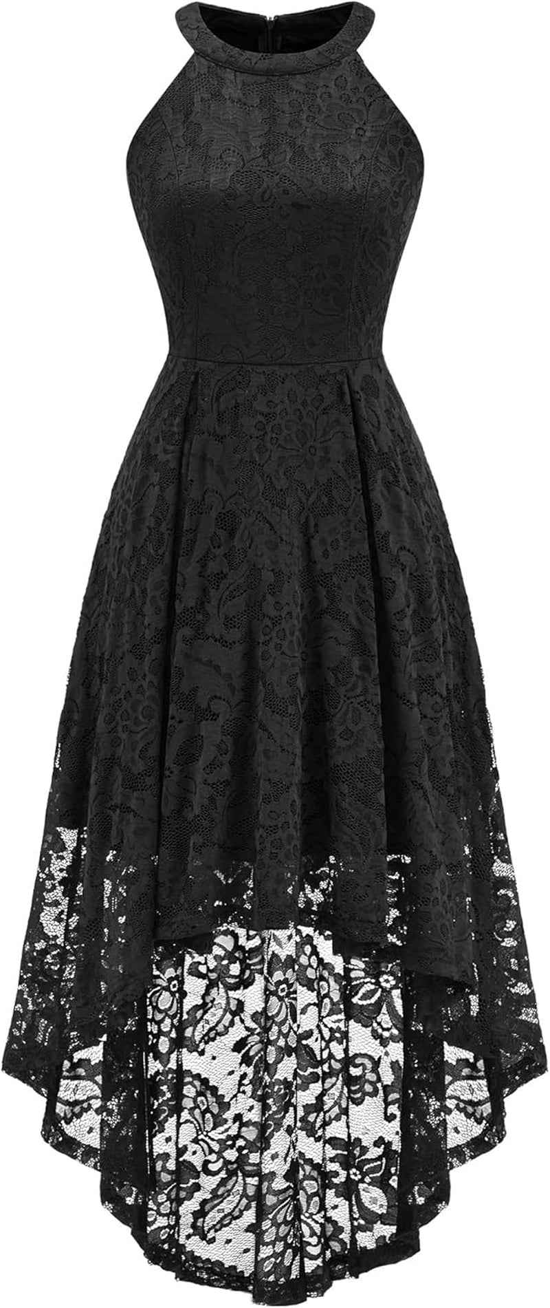 Women Halter Lace Wedding Guest Dress Hi-Lo Cocktail Party Bridesmaid Formal Dresses