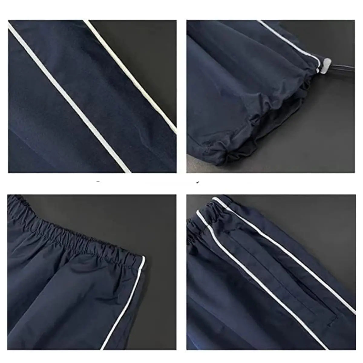 Ommig Women's Y2K Wide Leg Parachute Pants with Elastic Waist - Casual Baggy Trousers