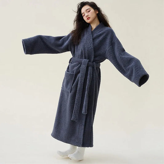 Élise Coral Velvet Luxe Robe