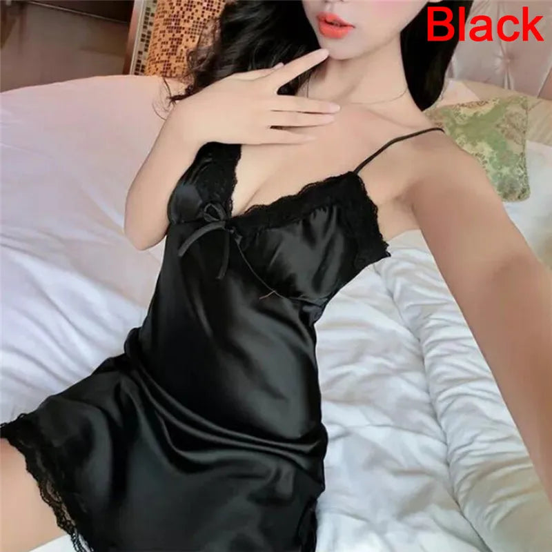 Celeste Satin Lace Slip Nightdress