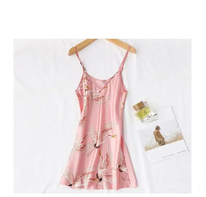 Kyoto Crane Satin Robe Set