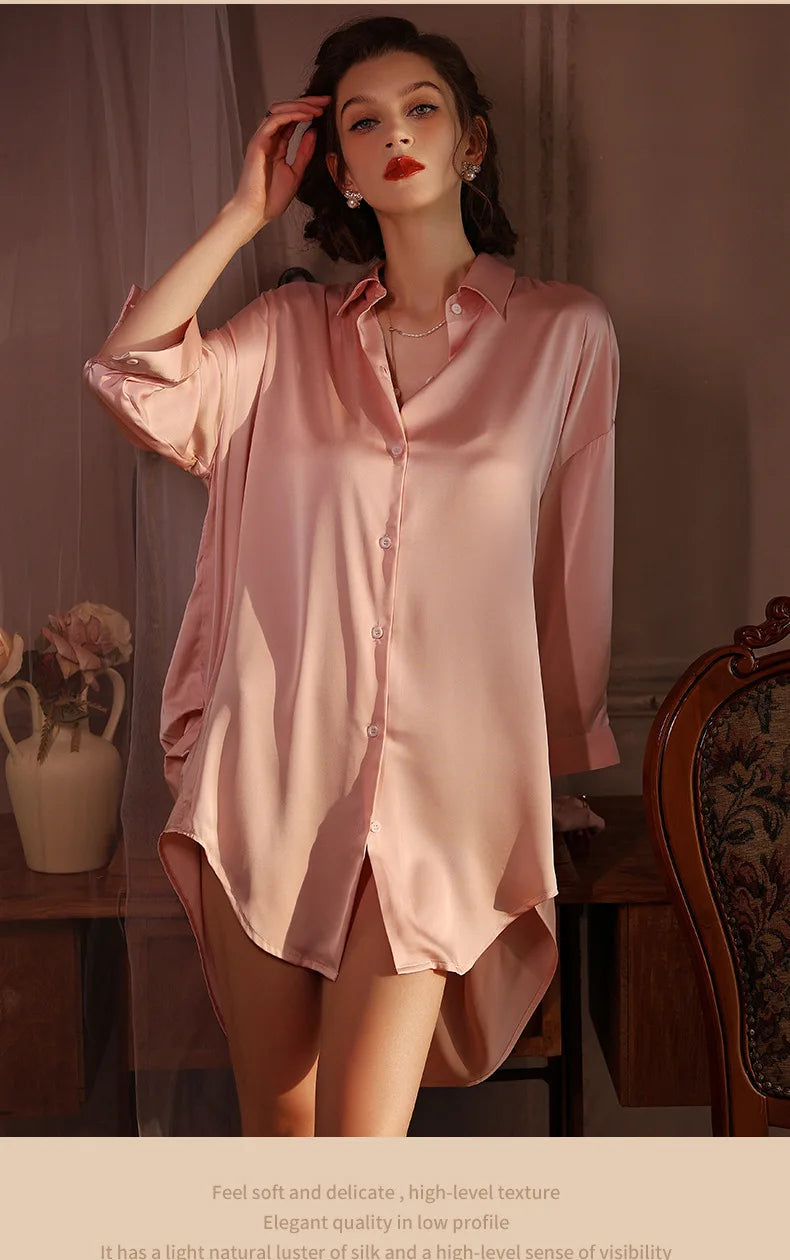 Celina Satin Sleepshirt