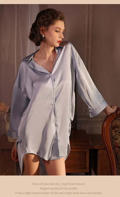 Celina Satin Sleepshirt