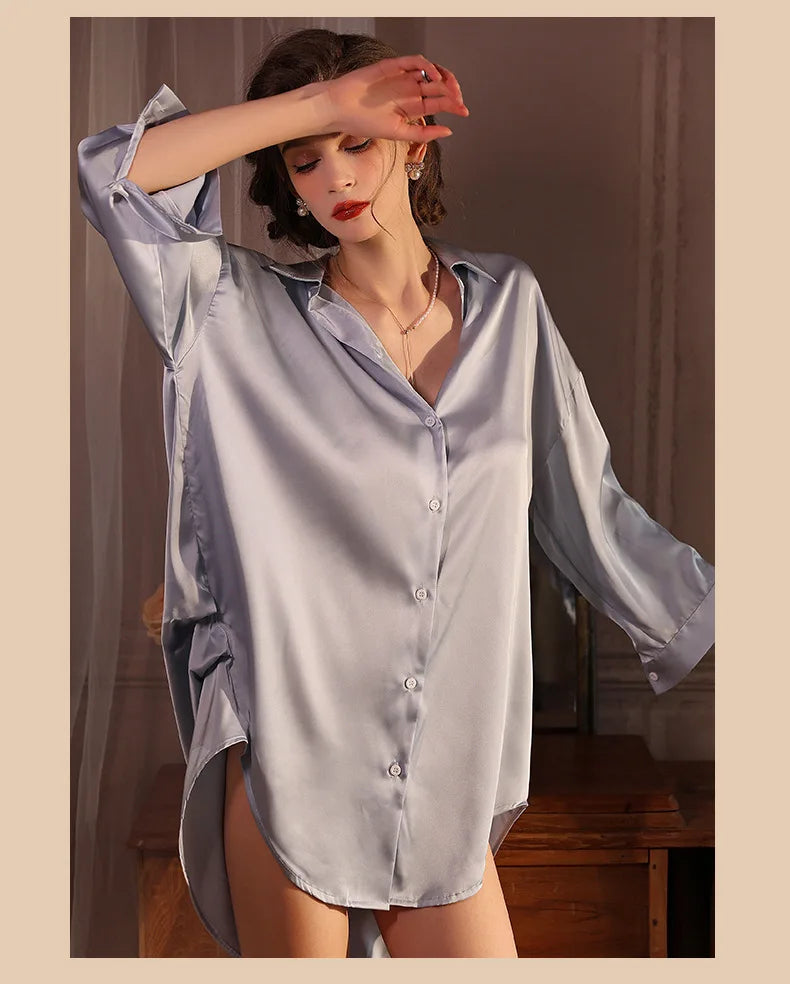 Celina Satin Sleepshirt