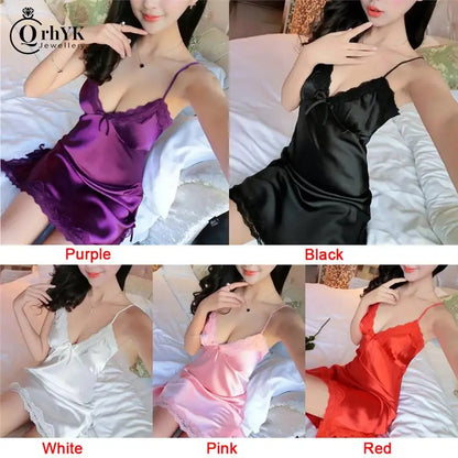 Celeste Satin Lace Slip Nightdress