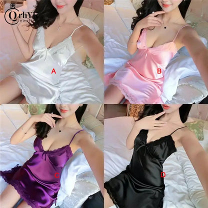 Celeste Satin Lace Slip Nightdress