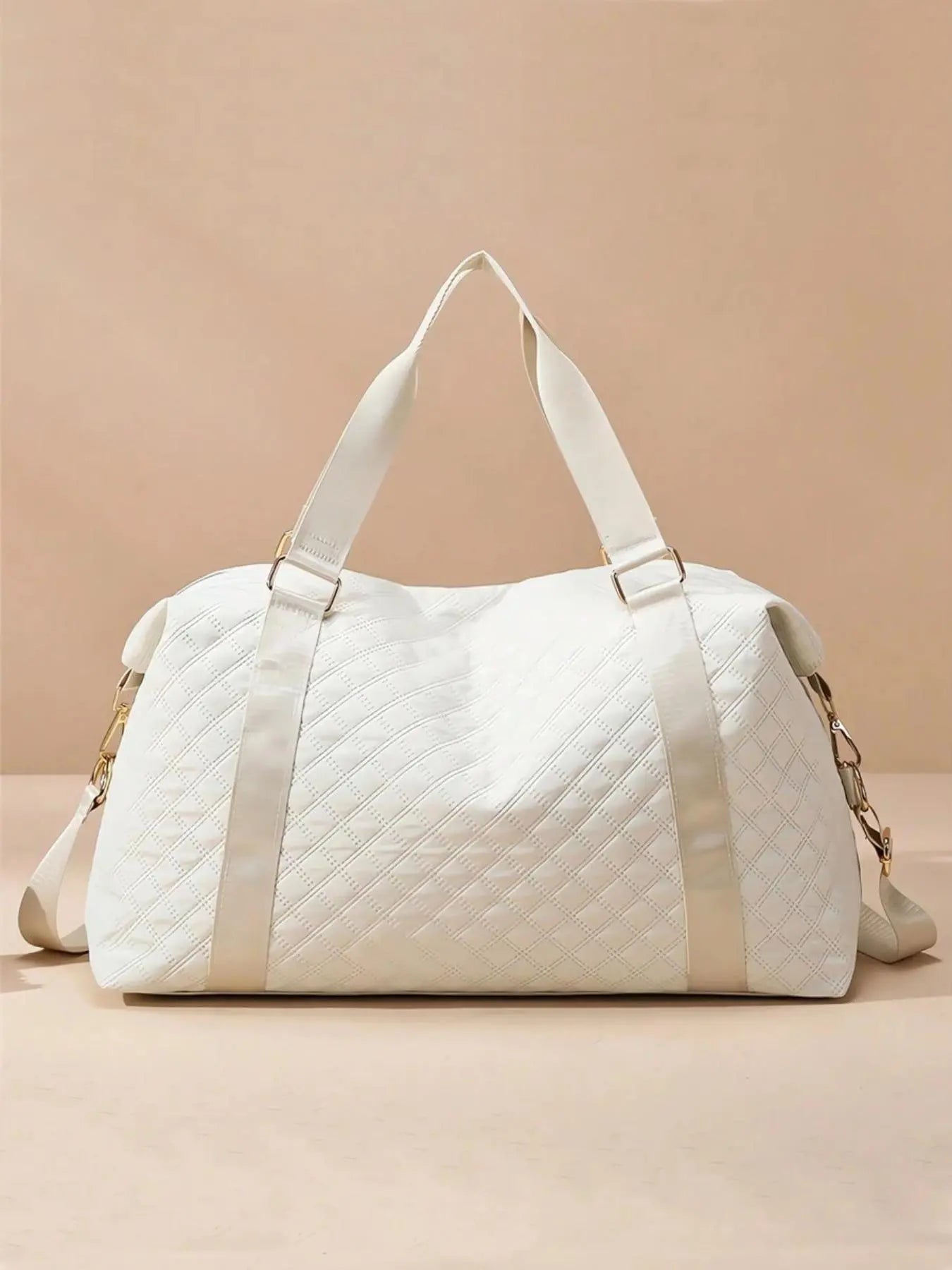 Summer 2024 Leopard Pattern Large Capacity Zipper Travel Duffle Bag, Waterproof Oxford Cloth Shoulder Bag, Unisex Dry and Wet Separation Handbag