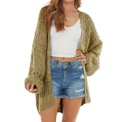 Goranbon Women'S Sexy Deep V-Neck Long Sleeve Cross Wrap Top Slim Fit Thin Jumper