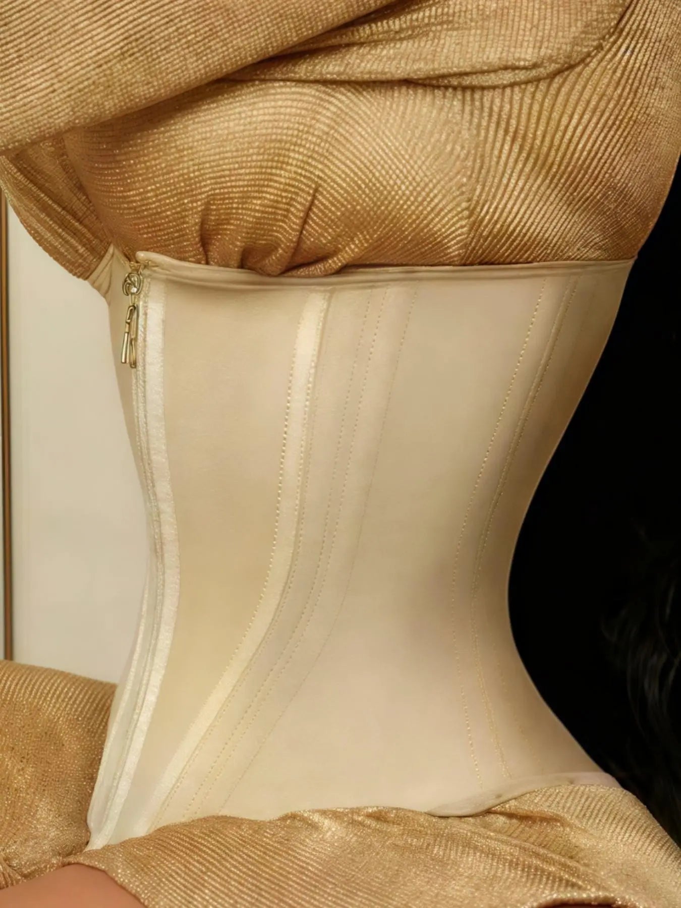 1 Count Women'S High Compression Waist Cincher, Fajas, Zipper & Adjustable Hooks Closure Waist Trainer, Firm Tummy & Waist Control Shapewear, Smooth Stretchy Fabric Body Shaper Girdle, Suitable for Daily Wear, Party & Special Occasions